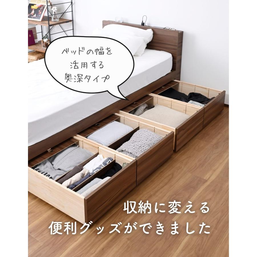 ベッド下 引き出し 収納ボックス フタ付き キャスター付き 2個組 S/SD