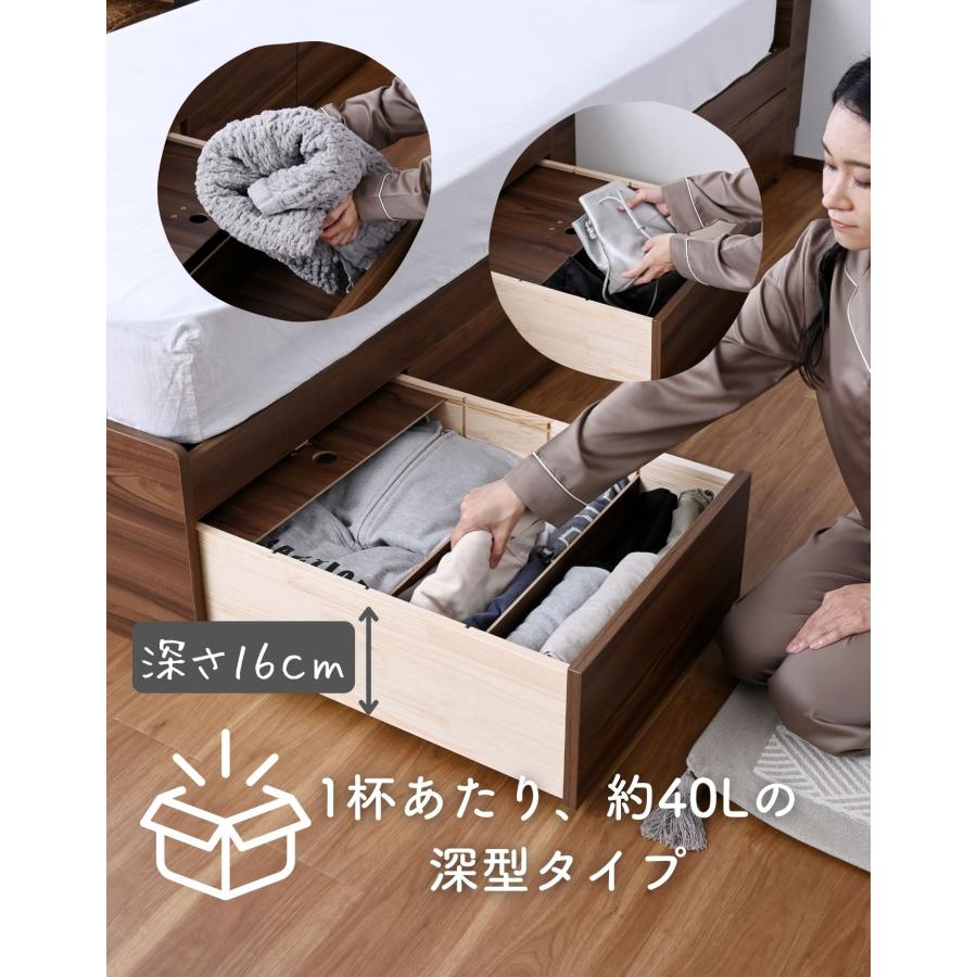 ベッド下 引き出し 収納ボックス フタ付き キャスター付き 2個組 S/SD