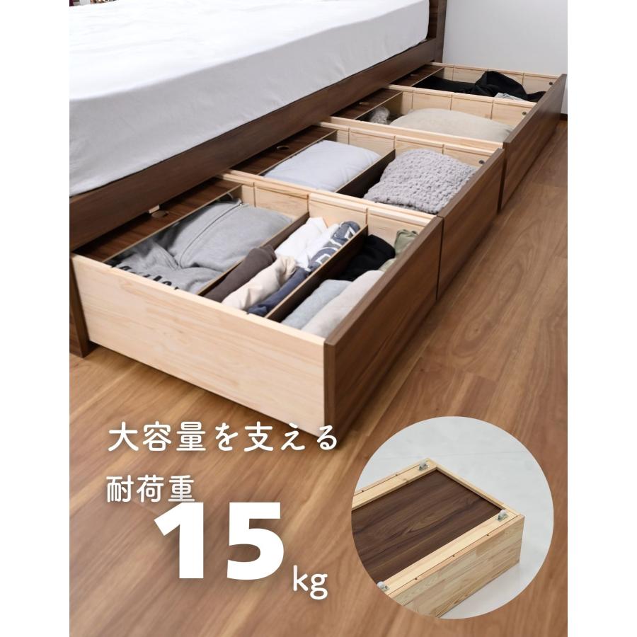 ベッド下 引き出し 収納ボックス フタ付き キャスター付き 2個組 SSS用
