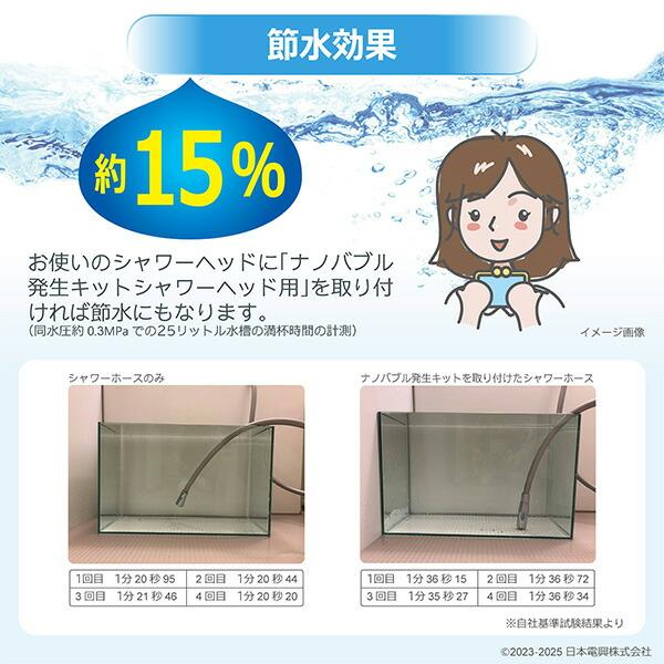 日本電興 ナノバブル発生キット 日本製 シャワーヘッド用 ND-SESH ネジ
