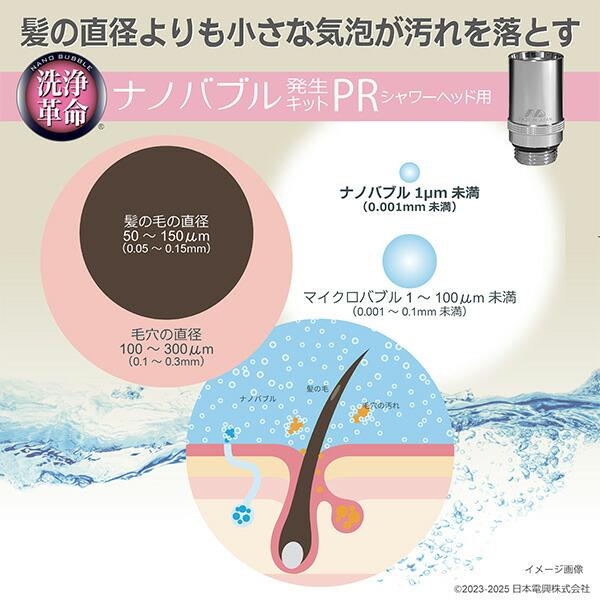 日本電興 ナノバブル発生キット 日本製 シャワーヘッド用 ND-PRSH ネジ