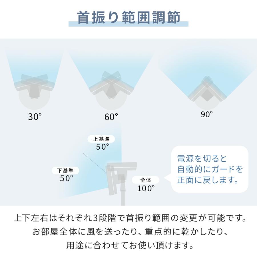 扇風機 dcモーター おしゃれ リビング扇風機 山善 dc扇風機 フルリモコン 風量8段階 入切タイマー 上下左右首振り 静音 コンパクト収納 AHRX-FGD30(C) | 山善 | 05