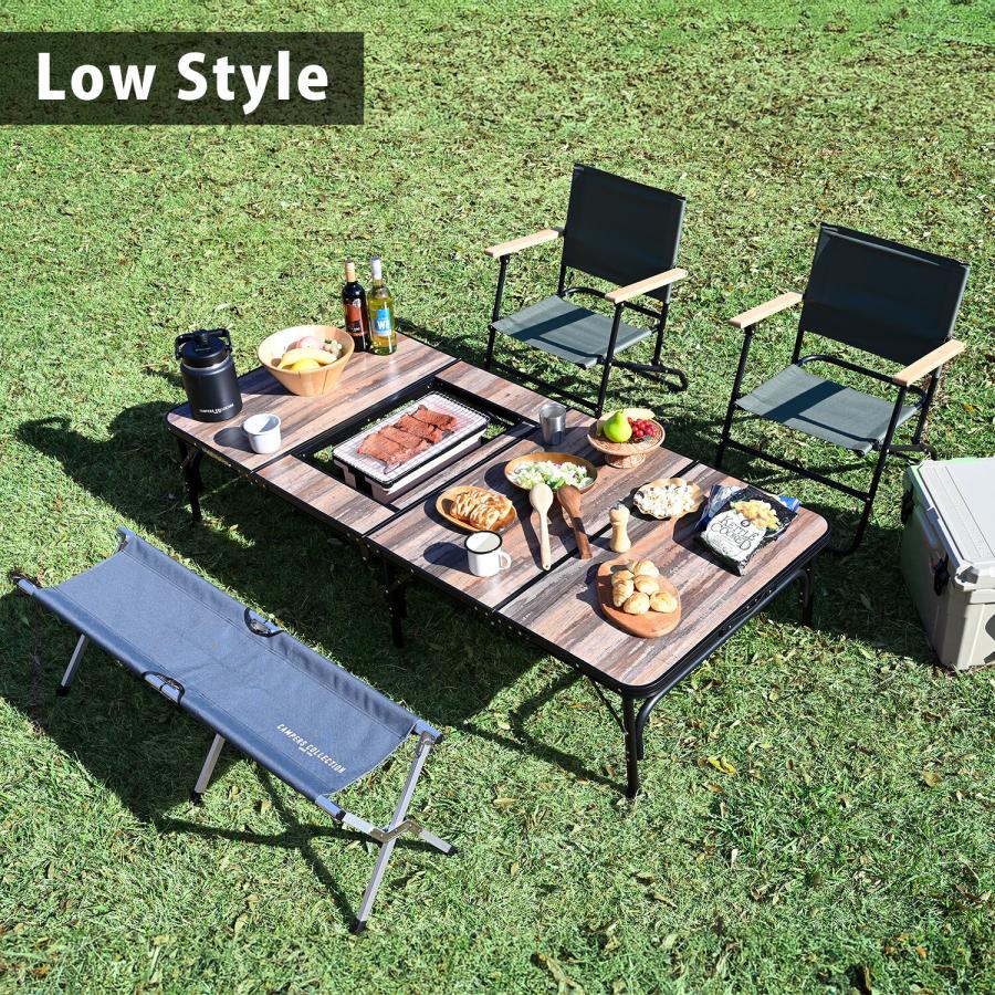 山善（YAMAZEN） アウトドアテーブル バーベキュー 180×80 テーブル