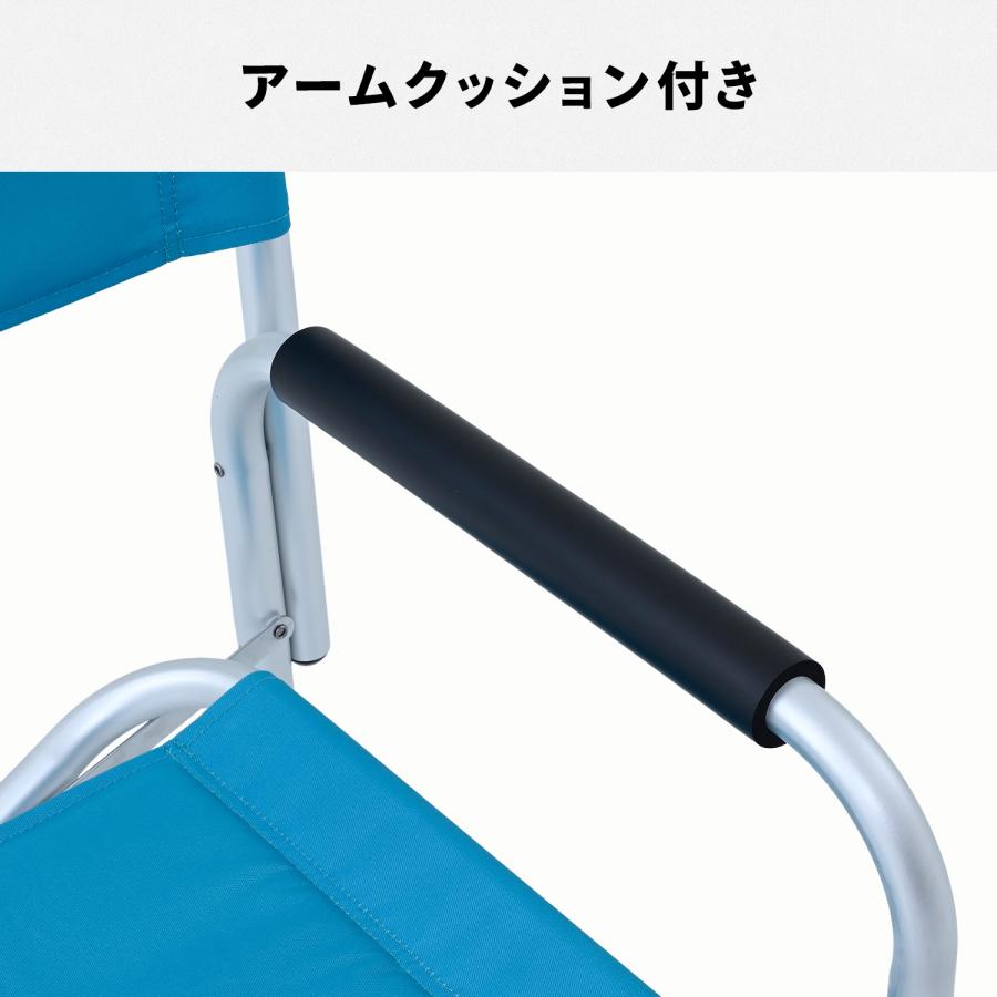ディレクターチェア 2脚セット アウトドアチェア アルミ 軽量 折りたたみ サイドテーブル付き レジャーチェア DD-02WT 山善 YAMAZEN キャンパーズコレクション | 山善 | 09