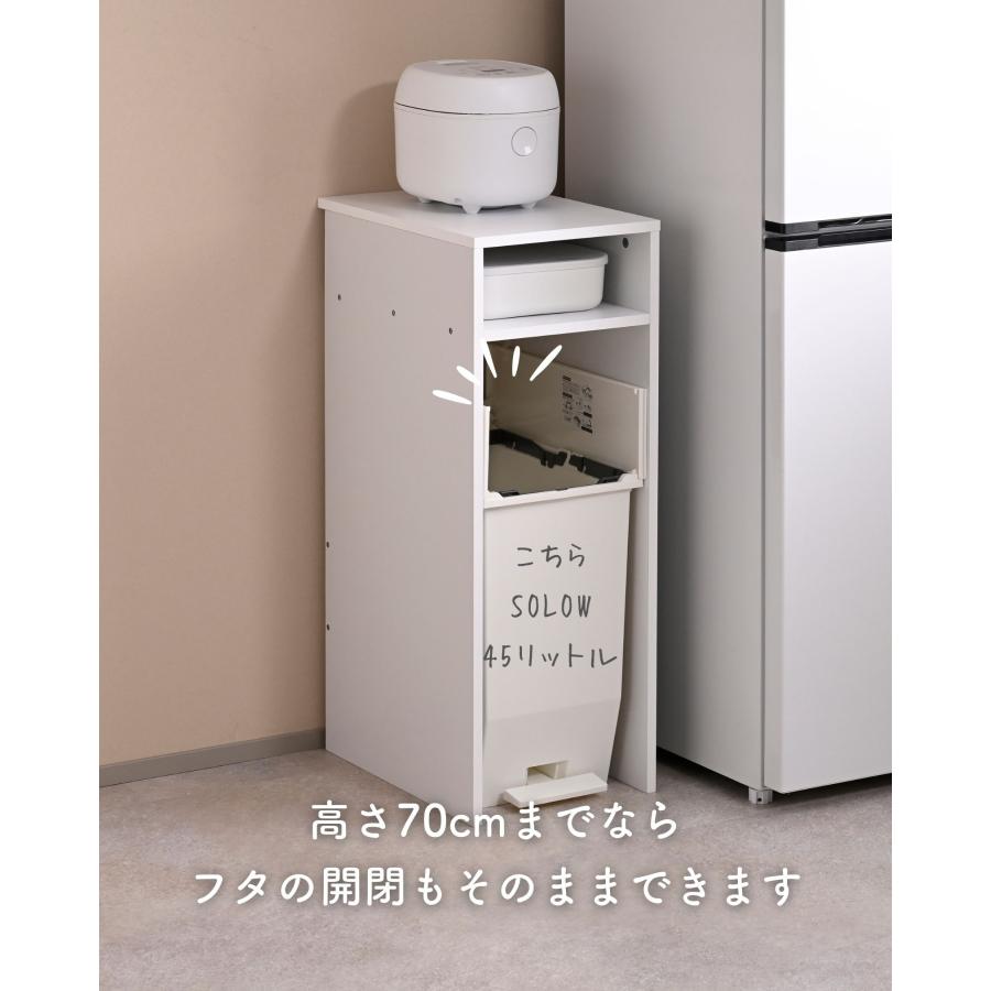 山善（YAMAZEN） ゴミ箱上ラック スリム 扉付き 2点セット : くらしのe