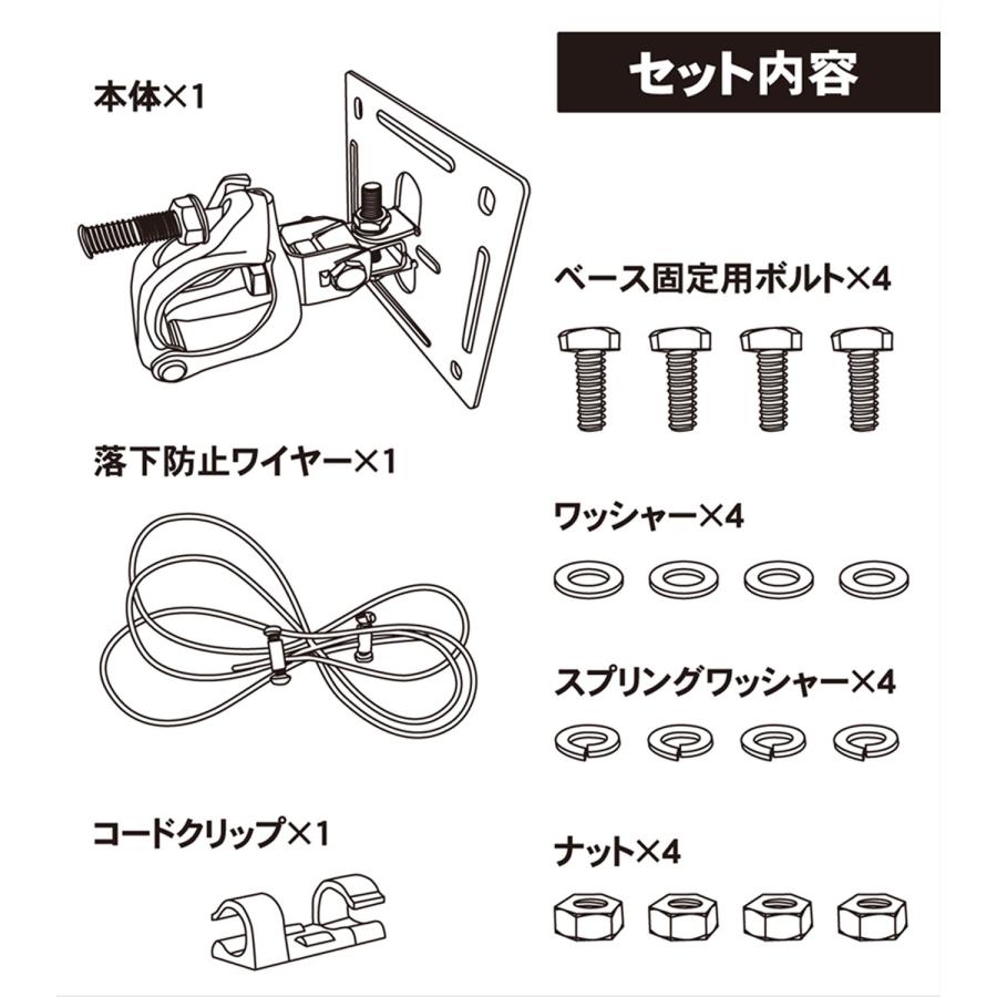 ナカトミ 壁掛け扇風機用 単管クランプ 単管パイプ用 取付金具 WFC-4