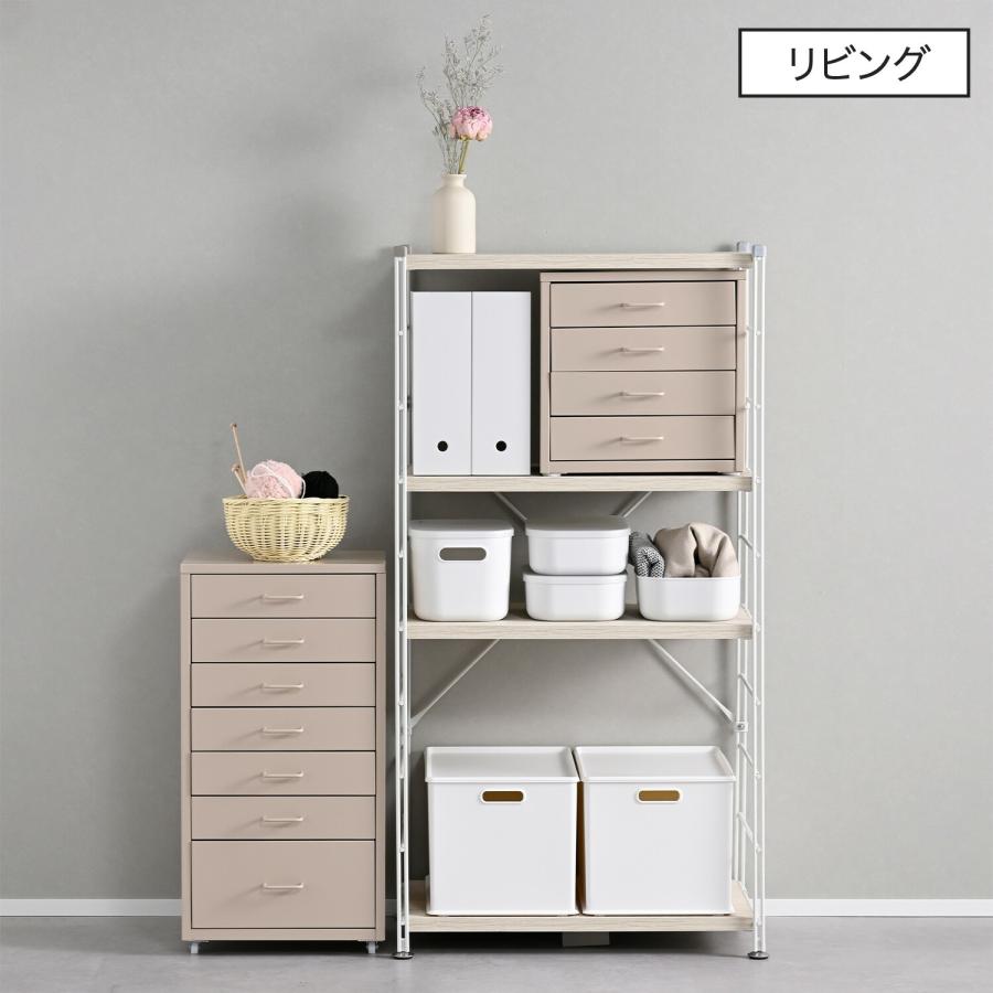 宮武製作所 ドロワーキャビネット 卓上キャビネット 引き出し 4段 幅35