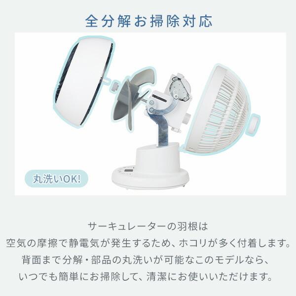 YAMAZEN サーキュレーター 楽天市場】サーキュレーター 360°首振り dcモーター 全分解 洗える