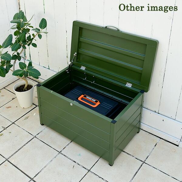 山善（YAMAZEN） ベンチストッカー 収納ボックス 屋外 収納 幅85cm 天