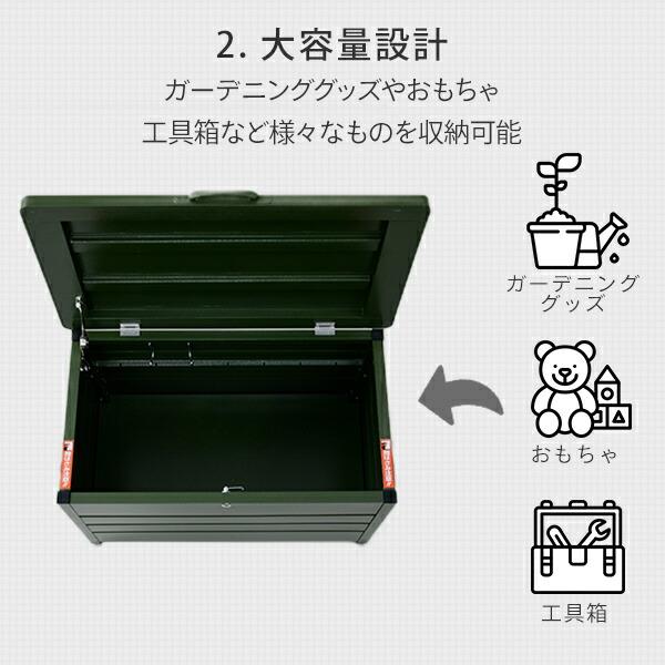 山善（YAMAZEN） ベンチストッカー 収納ボックス 屋外 収納 幅85cm 天