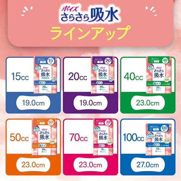 ポイズ さらさら吸水 吸水ナプキン 20cc 無香料 26枚×18(468枚) 吸水