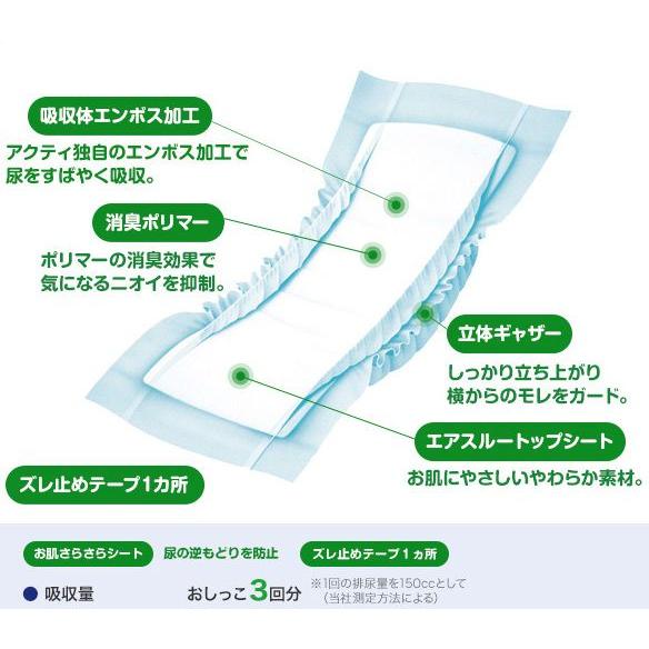 日本製紙クレシア アクティ 尿とりパッド 昼用・長時間(吸収量3回分