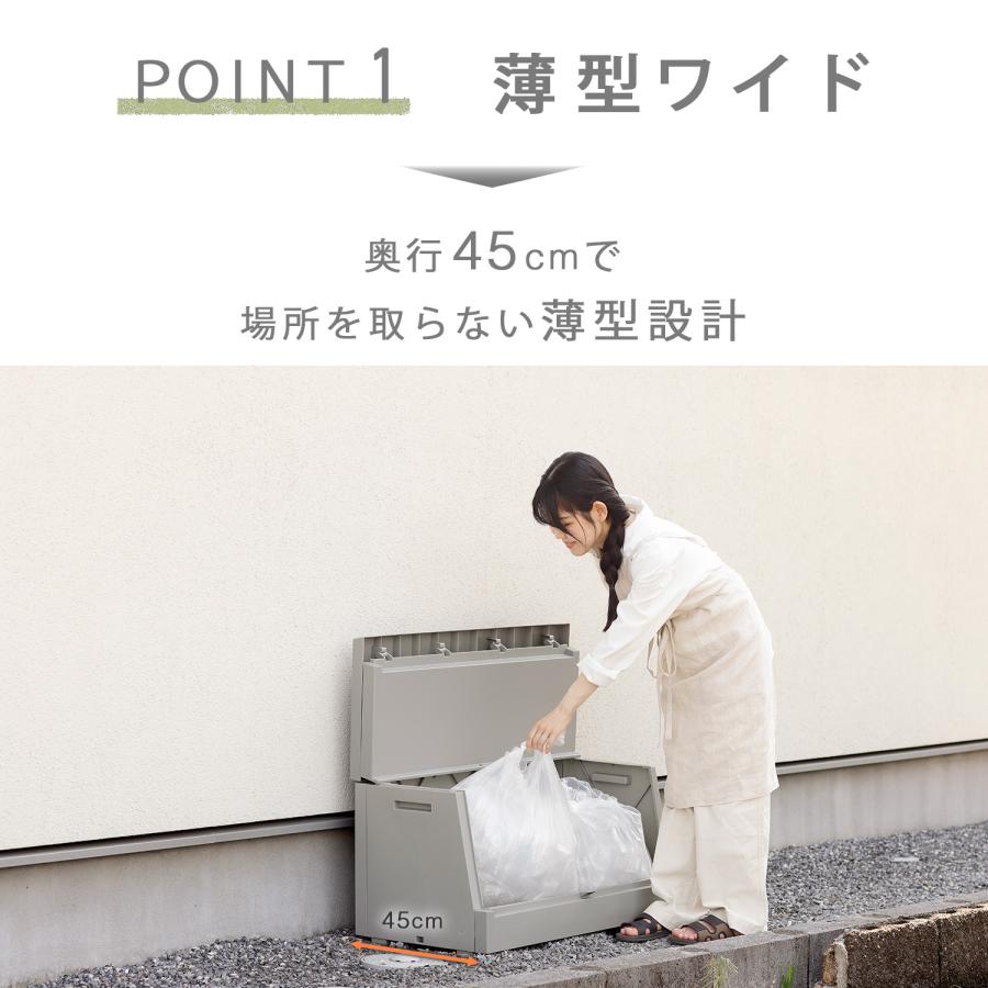 RISU（リス） SOLOW ソロウ 出し入れがスムーズな屋外ストッカー 120L