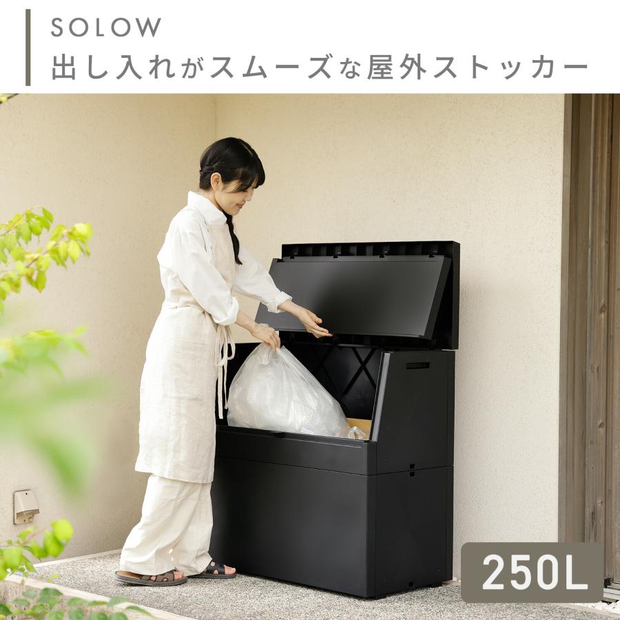 RISU（リス） SOLOW ソロウ 出し入れがスムーズな屋外ストッカー 250L