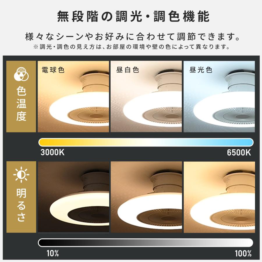 山善（YAMAZEN） シーリングファンライト led ファン付き照明 ファン