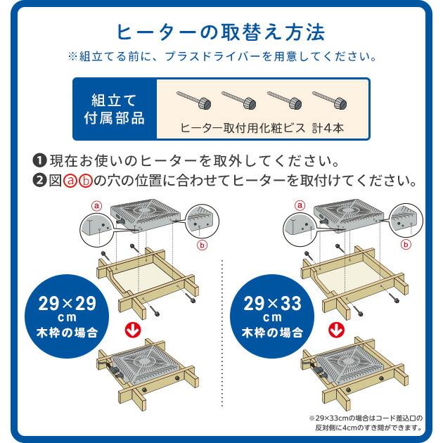 こたつ ヒーター こたつ用 ヒーターユニット 石英管ヒーター 510W