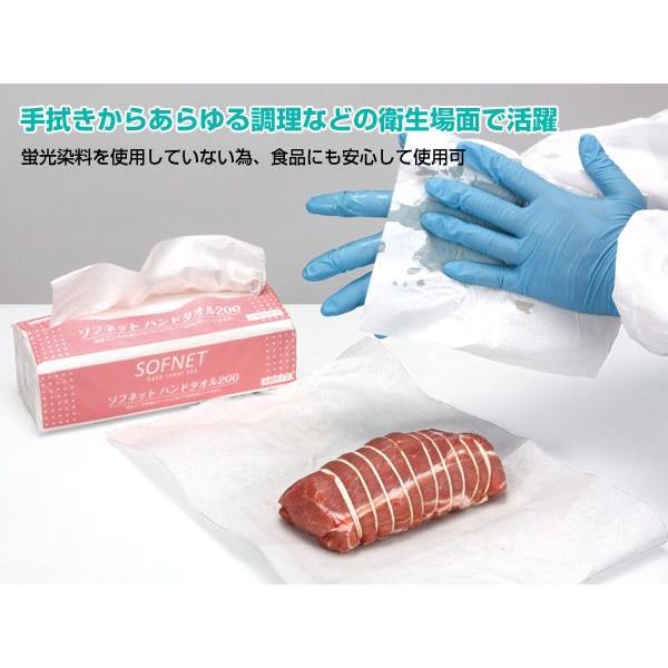 日本製紙クレシア ソフネット ハンドタオル 200 中判 200枚×30パック