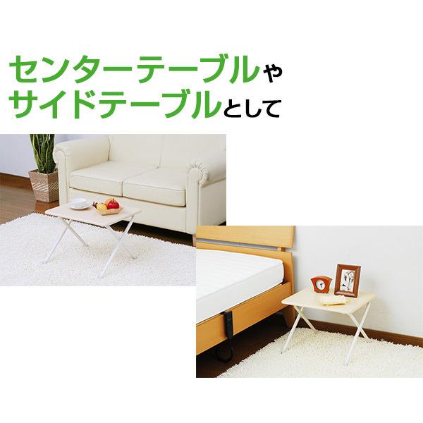 山善（YAMAZEN） 折りたたみテーブル (ロー) YST5040 (NMIV/AIVSWH