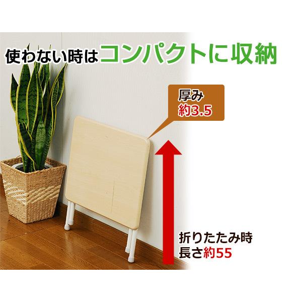 山善 折りたたみテーブル (ロー) YST5040 (NMIV/AIVSWH/ABRSBK/LMBRMBR