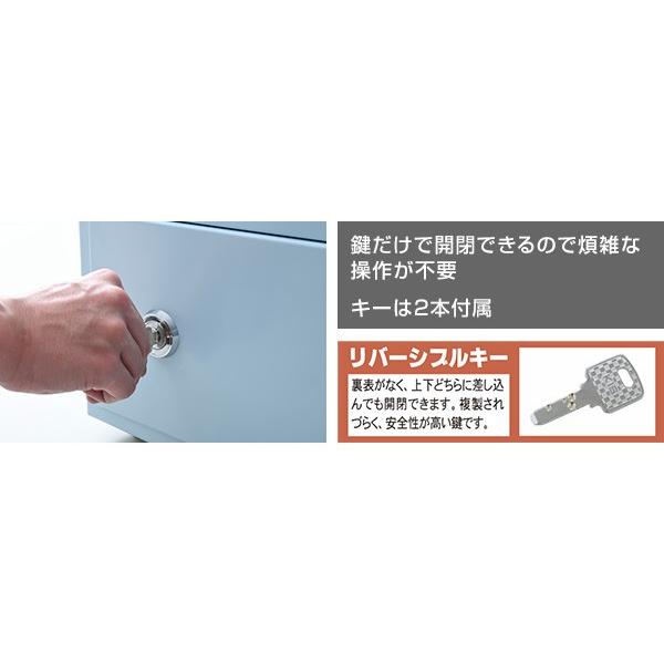 王将 日本製 1キー式 耐火金庫 CPS-30K スカイブルー 家庭用 小型 耐火