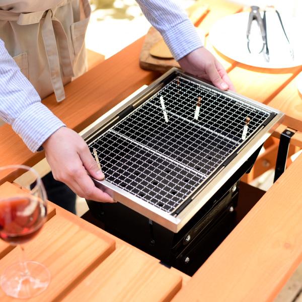 山善（YAMAZEN） ガーデンファニチャー ガーデンテーブルセット