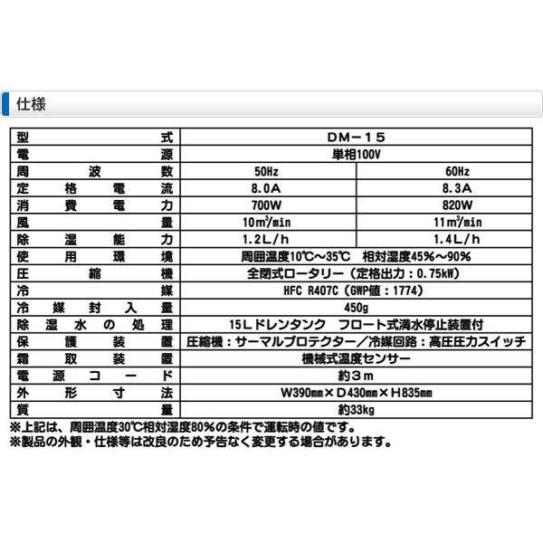 ナカトミ 除湿機 業務用 単相100V キャスター付き DM-15 事務所 ナカトミ 除湿機 業務用 単相100V キャスター付き DM-15 事務所