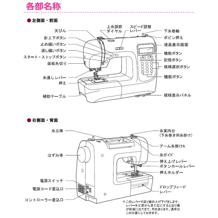 コンピュータミシン SN778EX 家庭用ミシン シンガーミシン 文字縫い ステッチ 自動糸通し コンピューターミシン NY2000同等品 JY555DX同等品 母の日｜e-kurashi｜04