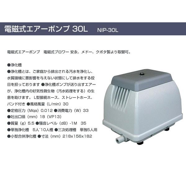 日本電興 電磁式エアーポンプ 30L NIP-30L : くらしのeショップ - 通販