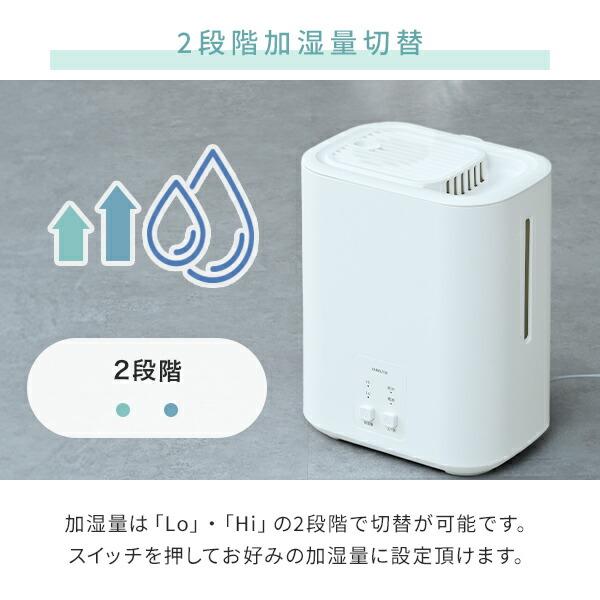 山善（YAMAZEN） 加湿器 スチーム式加湿器 スチーム加湿器 3L 上部給水
