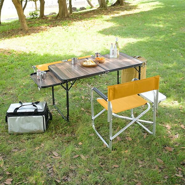 山善（YAMAZEN） ディレクターチェア アウトドアチェア アルミ 軽量