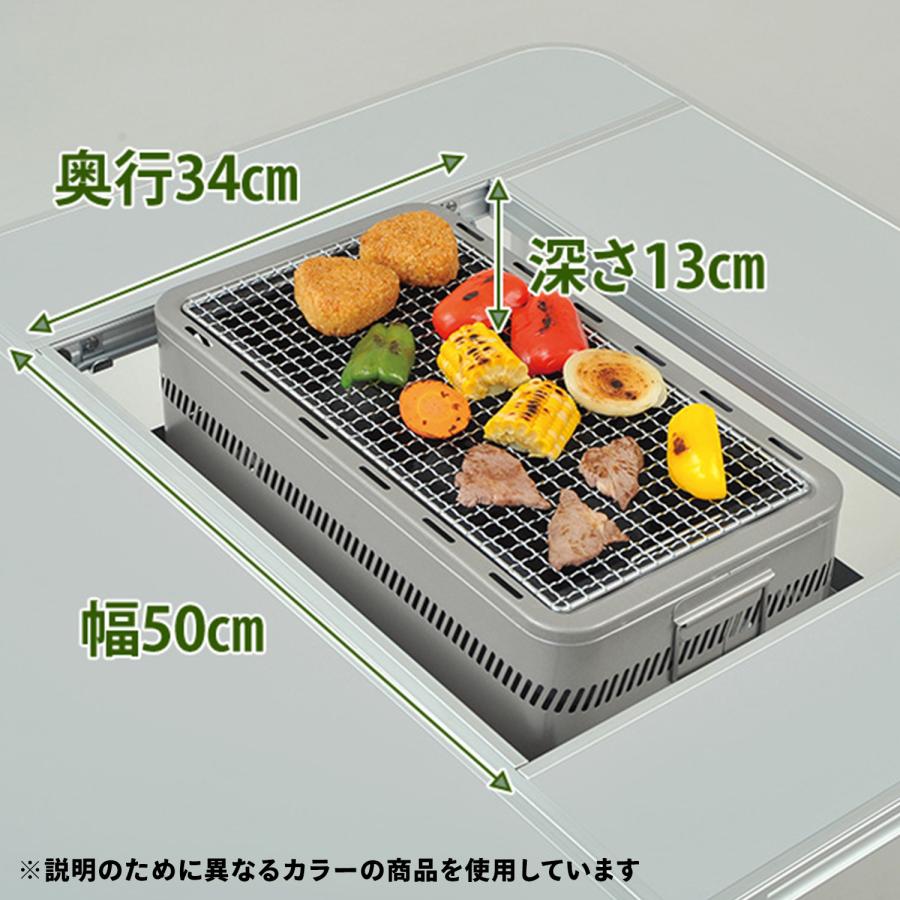 山善（YAMAZEN） アウトドアテーブル バーベキュー 120×80 テーブル