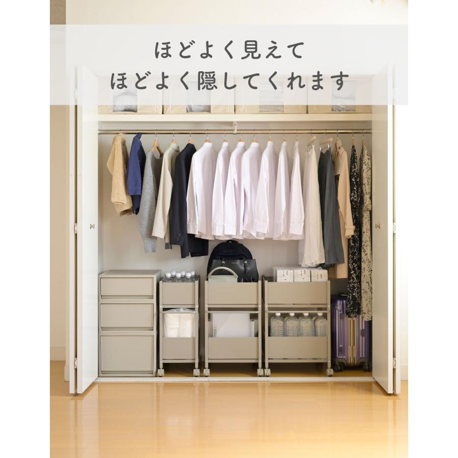 山善（YAMAZEN） 頑丈 収納ラック キャスター付き 奥行き58 高さ64.5
