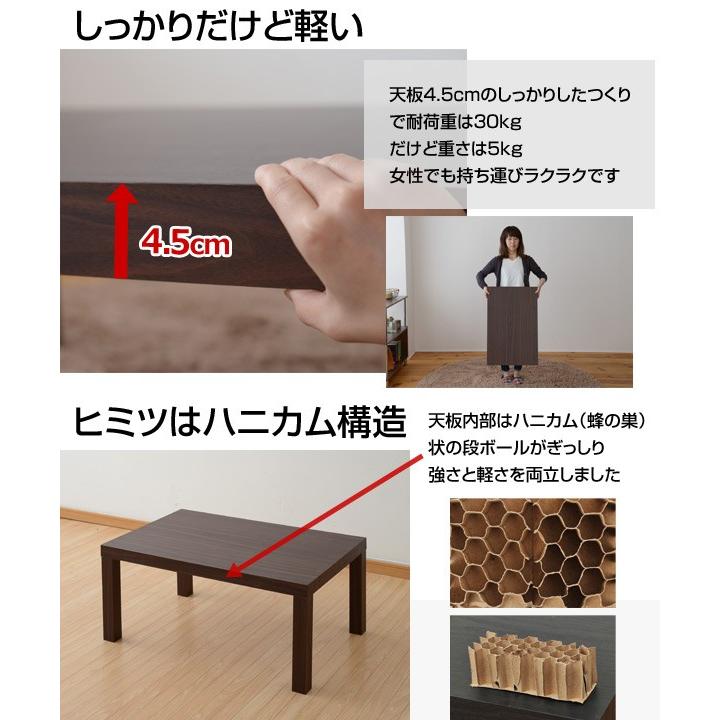 山善 ローテーブル 長方形 75×50cm ET-7550(WBR) ウォルナット 山善 ローテーブル 長方形 75×50cm ET-7550(WBR) ウォルナット