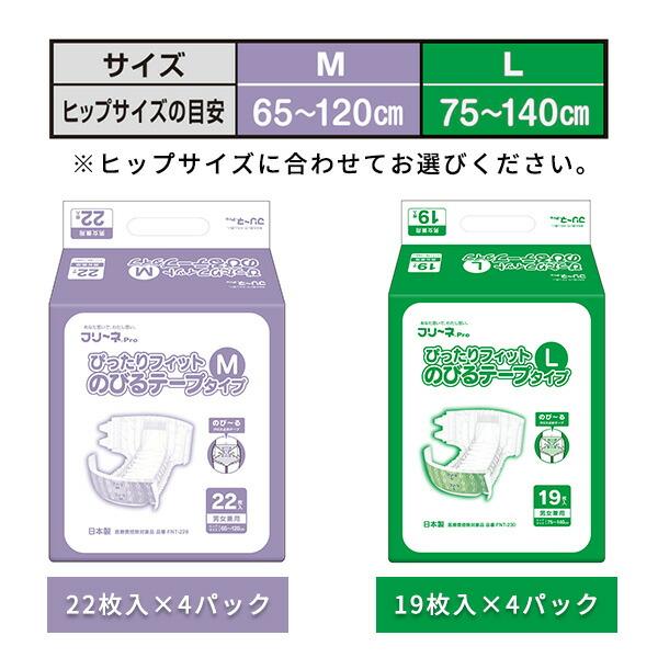フリーネ Pro 大人用 紙おむつ ぴったりフィット のびるテープ
