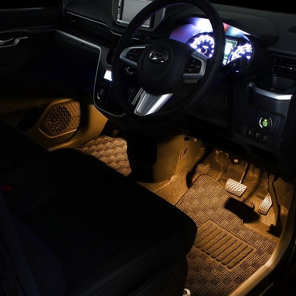 amon（エーモン） ムーヴ(LA150系/LA160系) 専用 LED フットライト 車