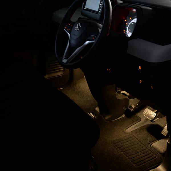 amon（エーモン） スペーシア(MK53S) 専用 LED フットライト 車 フット