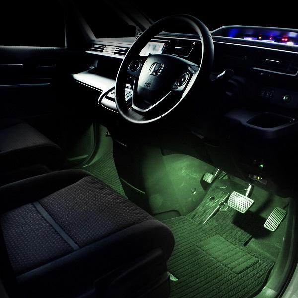 ステップワゴン(RP系) 専用 LED フットライト 車 フットライトキット【前後席セット】フットランプ エーモン カー用品 車内 ライト 車用品 Honda ホンダ_5