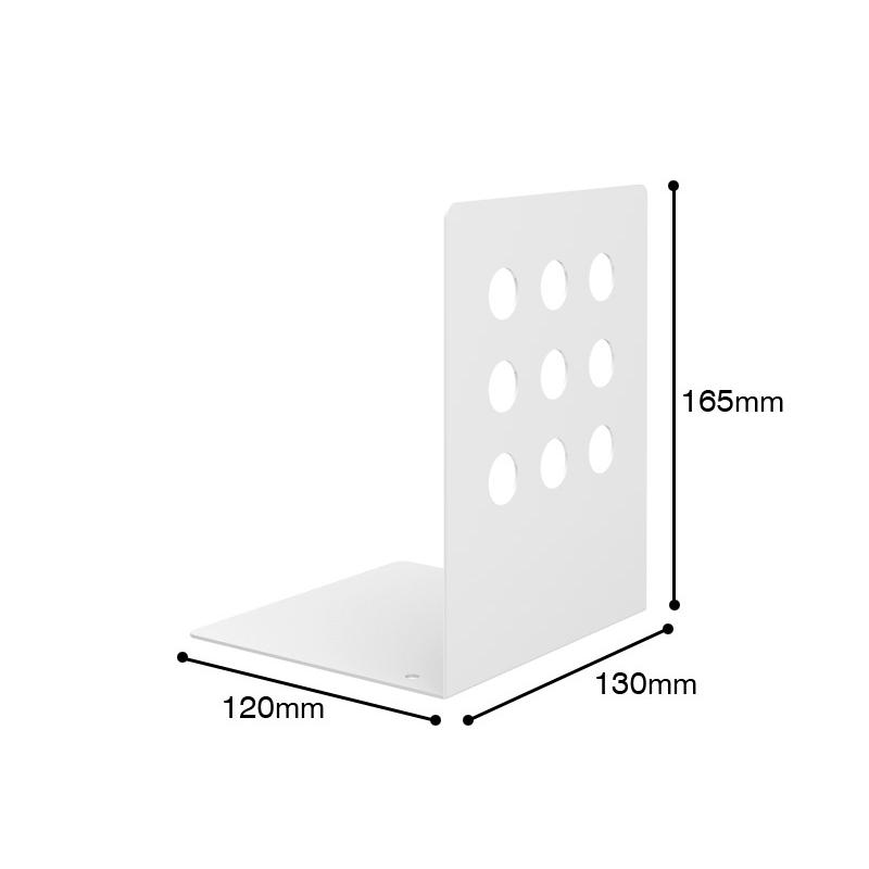ブックエンド 日本製 スチール 倒れにくい 滑り止めゴム付 おしゃれ 頑丈 ( ホワイト / シルバー ) １組 テレワーク TBE-LW / TBE-L｜e-life-products｜04