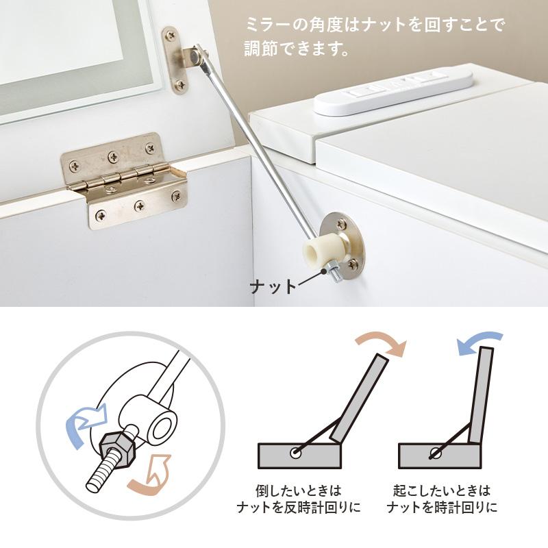 ドレッサー 鏡台 化粧台 おしゃれ レトロ ライト付き スツール コスメ