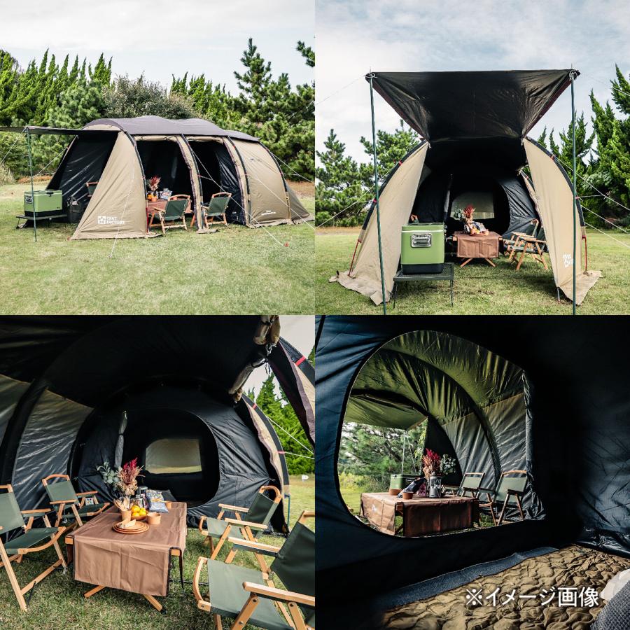 テントファクトリーブルーウィンド　ブラックコーティング　トンネルツールームテント TENT FACTORY（テントファクトリー） ブルーウィンド トンネル2ルーム