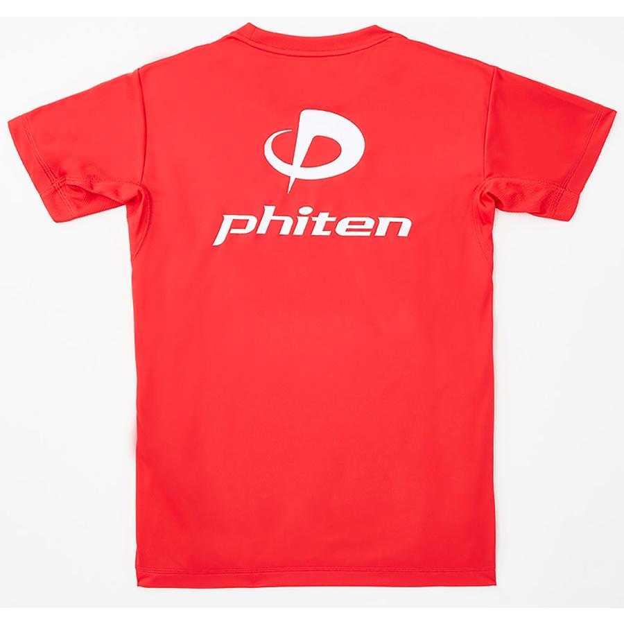 Phiten（ファイテン） Phiten RAKUシャツ 半袖 レッド/ホワイト S T