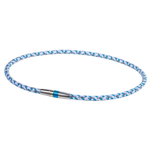 ファイテン PHITEN ラクワネック RAKUWAネックX50 ハイエンド3 ブルー 磁気ネックレス チタンネックレス スポーツネックレス