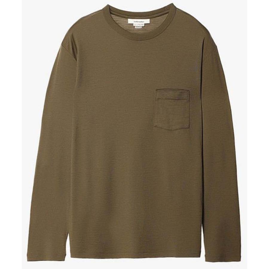 アイスブレーカー ICEBREAKER U メリノ 150 ロングスリーブ ポケット ティー U 150 LS POCKET TE メンズ レディース 長袖Tシャツ 調湿 速乾 胸ポケット リブネ