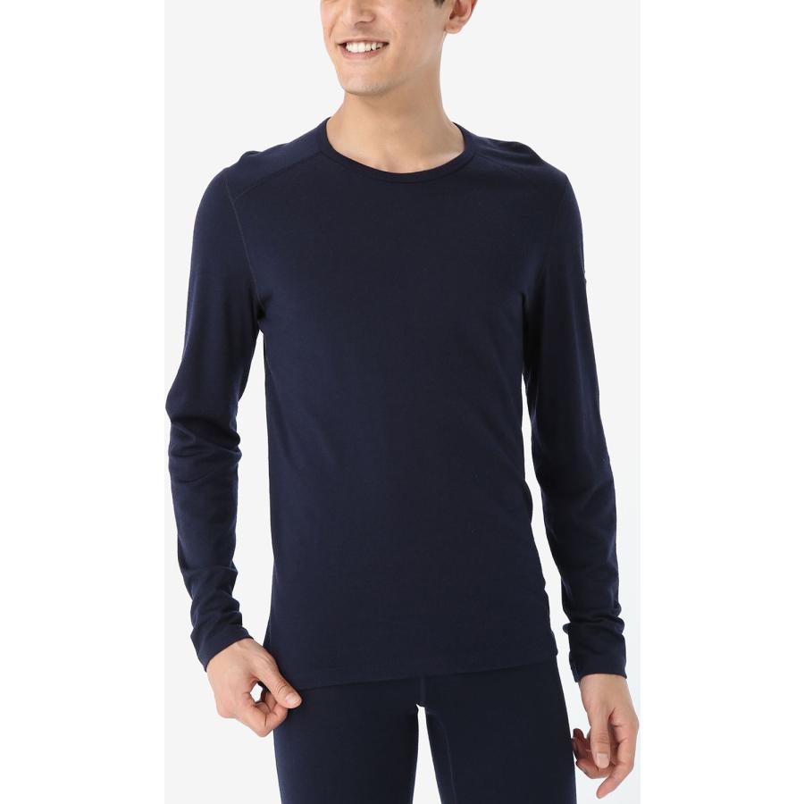 アイスブレーカーicebreaker メリノ 200 オアシス ロングスリーブ クルー メンズ 長袖 Tシャツ トップス インナー アンダーウェア 保温 シンプル 天然