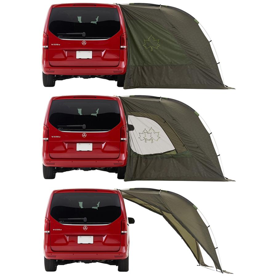 ロゴス LOGOS neos ALカーサイドオーニング―AI 車中泊 テント キャンプ 大型 軽量アルミフレーム 出入口3方向 マッドスカート付き 簡単組み立て 収納バッグ付き｜e-lodge｜04