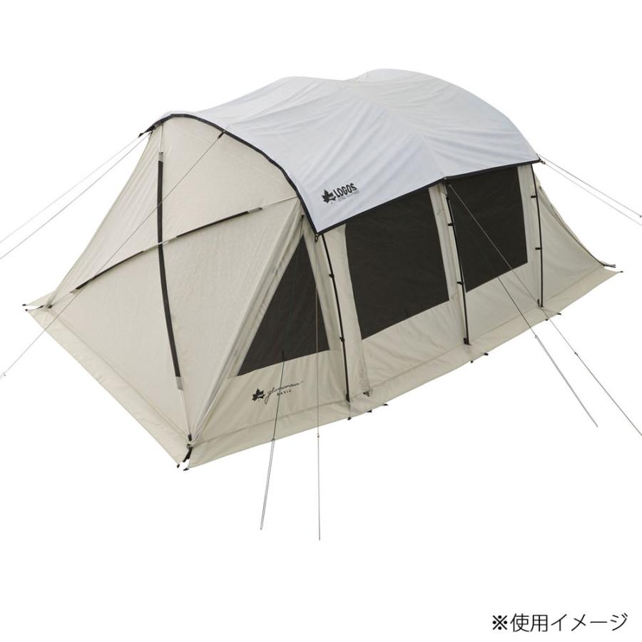 ロゴス LOGOS ソーラーブロック トップシート 300-BJ 日よけ 遮光 UVカット 難燃 タープ レインシート キャンプ レジャー フェス BBQ 暑さ対策 熱中症の画像