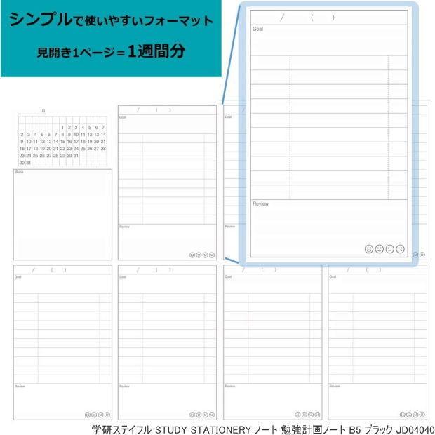 STUDY STATIONERY 勉強計画ノート 学研ステイフル｜e-maejimu｜03