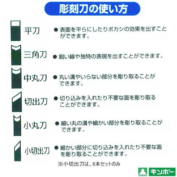 彫刻刀　5本組　やくも　小学生におすすめ　木軸　ギンポー　CT-Y5F |  | 03