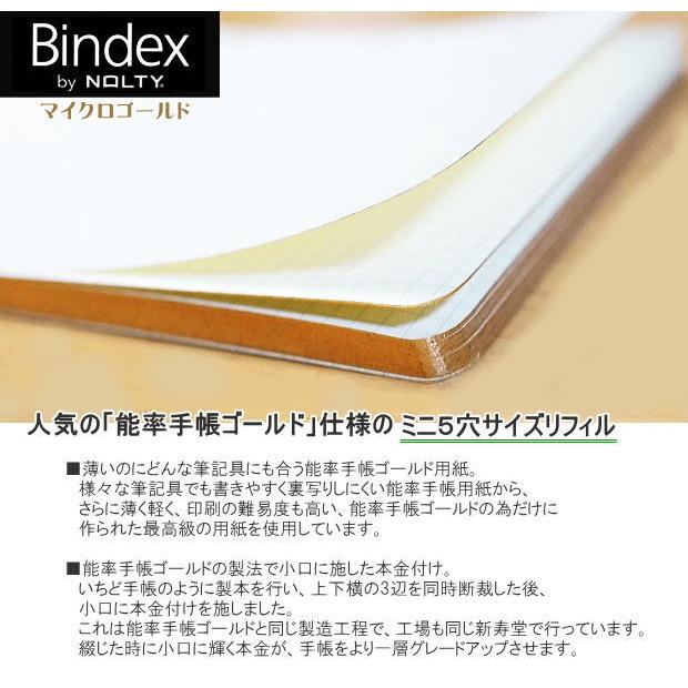 システム手帳リフィル ミニ5穴サイズ マイクロゴールド おもひで日記