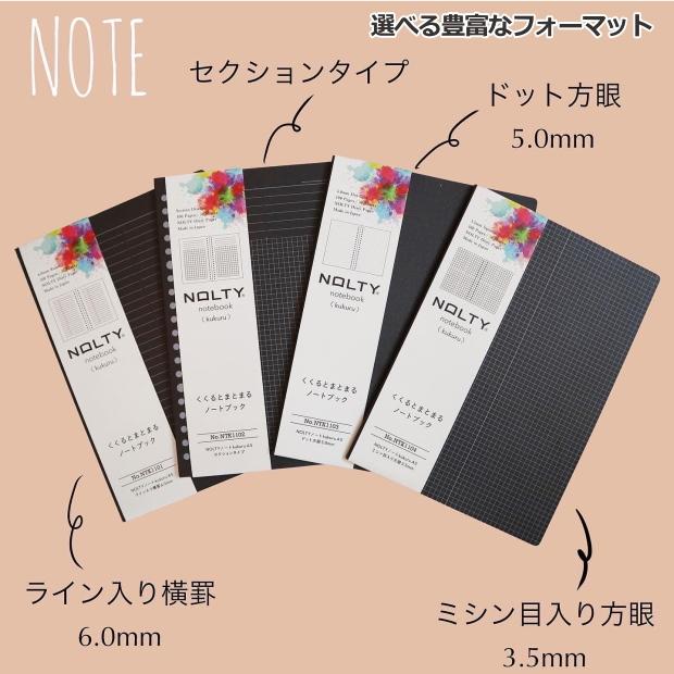 ノルティ ノートブック ククル A5サイズ20穴 ルーズリーフ ミシン目